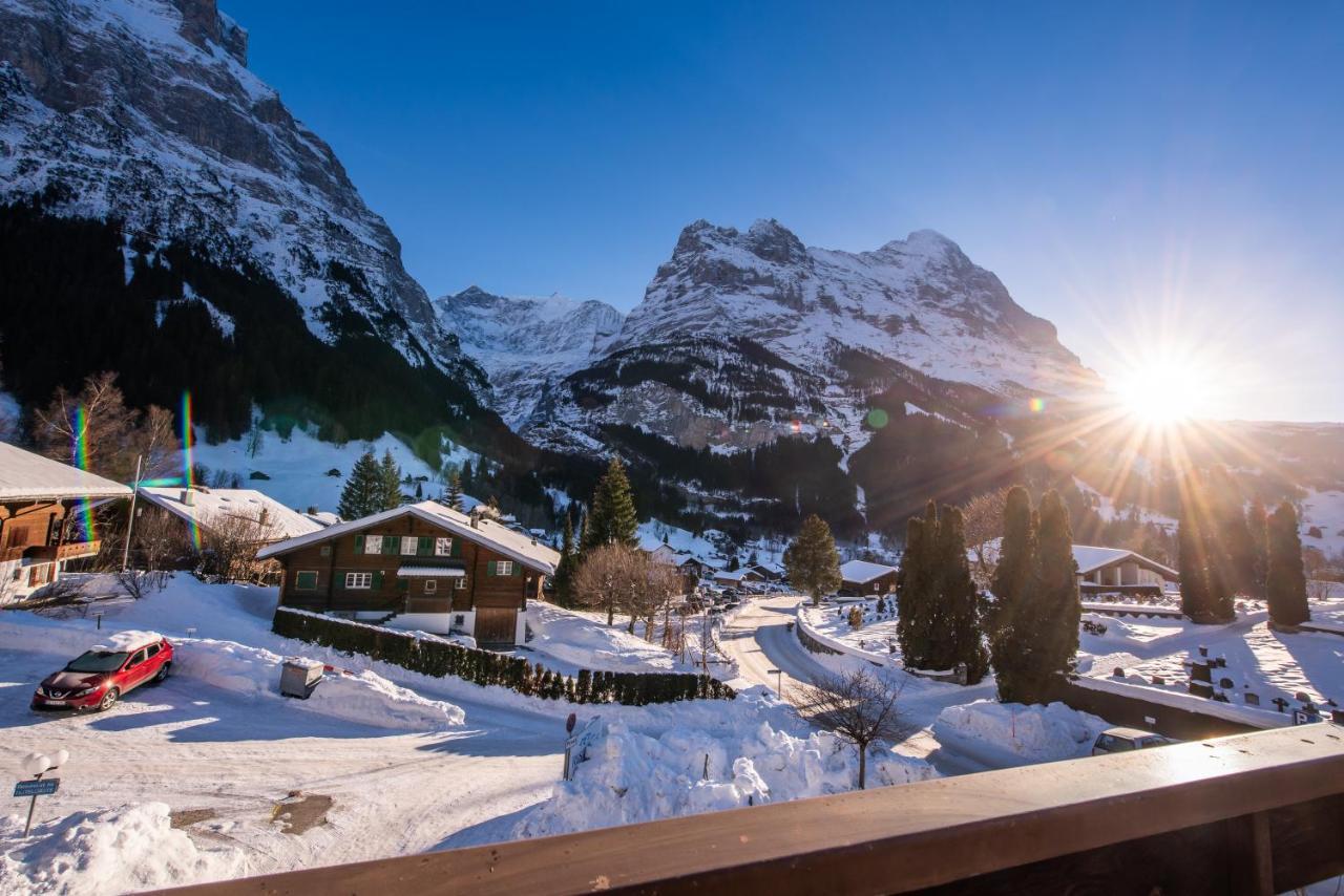 格林德瓦Atemberaubende Sicht Auf Eiger Nordwand公寓 外观 照片